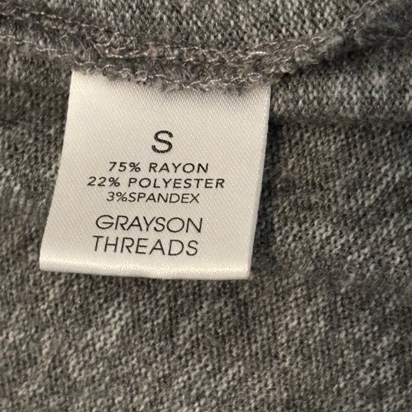 Grayson Threads Charcoal Gray Women’s Small Open-Front Cardigan Light weight - Picture 5 of 6